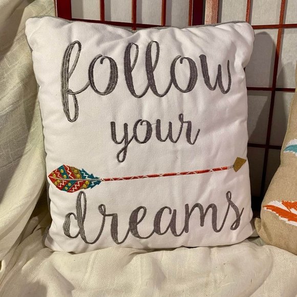 Follow Your Dreams Cushion | Nautical Tattoo Flash Throw  Pair of Decorative Follow Your Dreams Throw Pillow